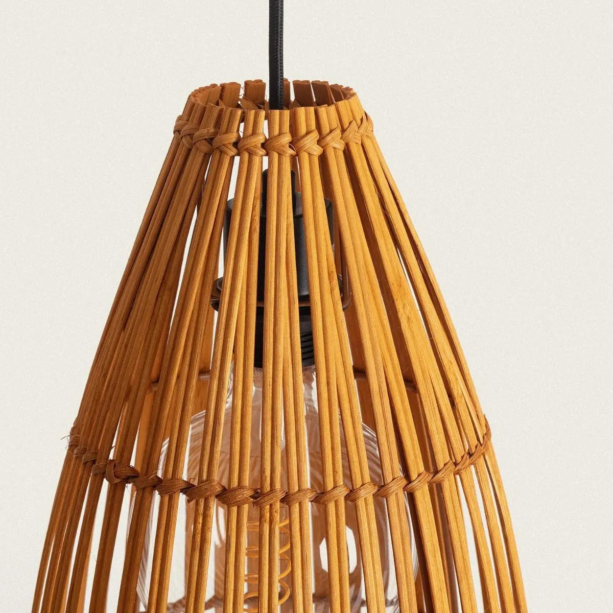 Hanglamp bamboe met E27 fitting 'Nadine' 24cm - FOIR