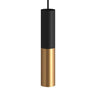 Hanglamp zwart en geborsteld messing e14 fitting designv