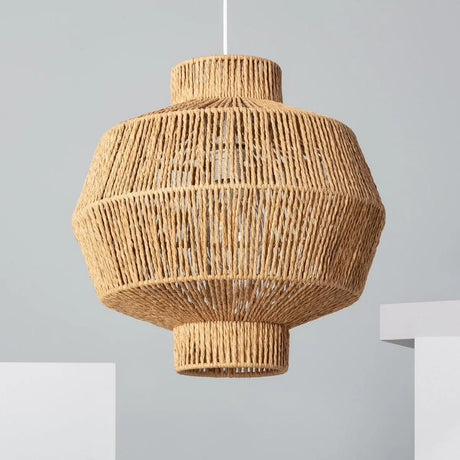 Grote gevlochten touw hanglamp e27 fitting modern