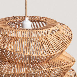 Rotan hanglamp Hout e27 fitting 50 cm