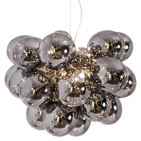 Glazen hanglamp glas g9 zilver led lamp 