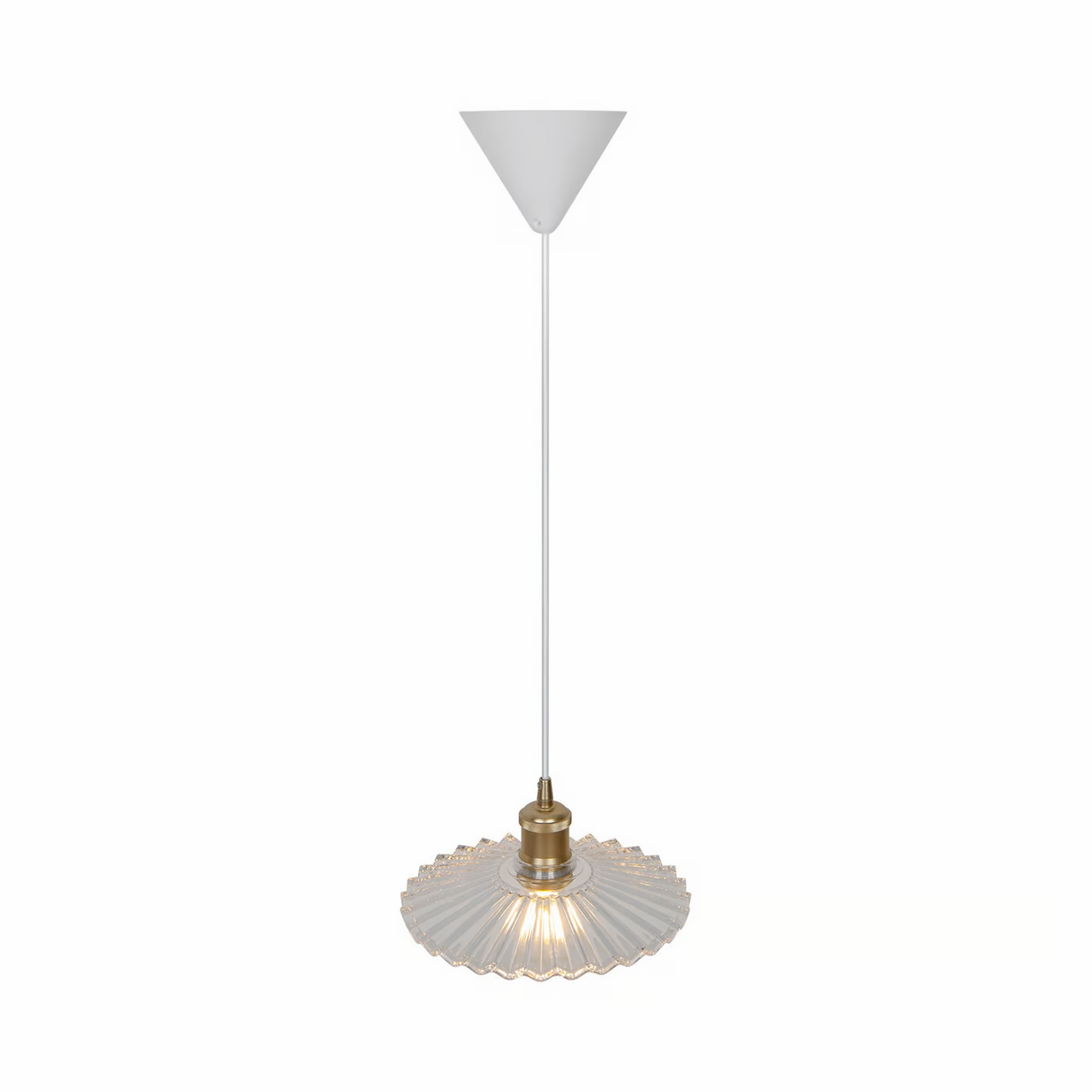 Hanglamp glas Torino E27 Ribbel 24 cm Retro