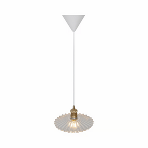 Hanglamp glas Torino E27 Ribbel 24 cm Retro