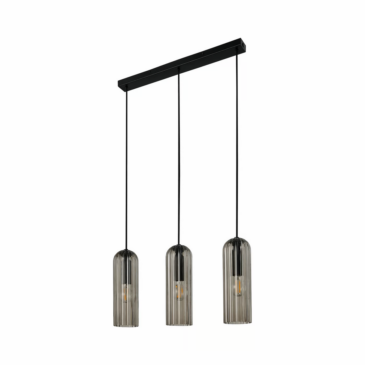 Hanglamp eettafel Glas e27 Zwart Miella