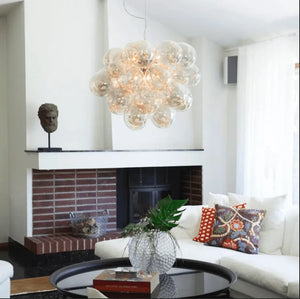 Hanglamp glas led lamp 630mm design led lamp By Rydens glazen bollen