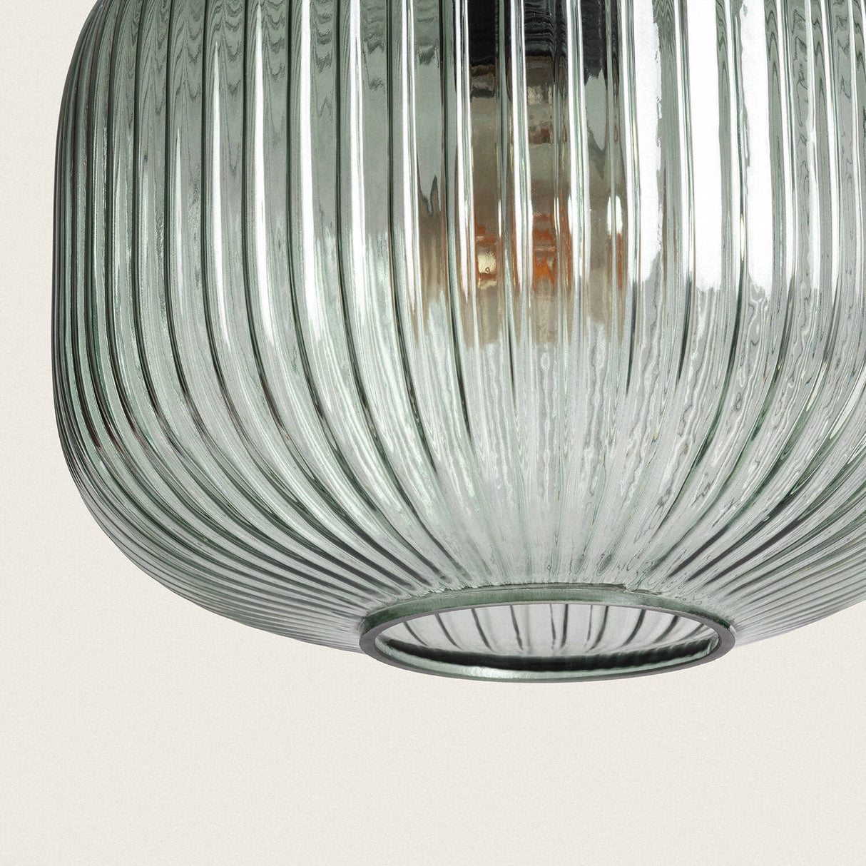 Hanglamp glas Edi ribbel rond E27 25 cm