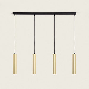 Led Hanglamp eettafel 'Robin' zwart goud gu10 led lamp 4 spots