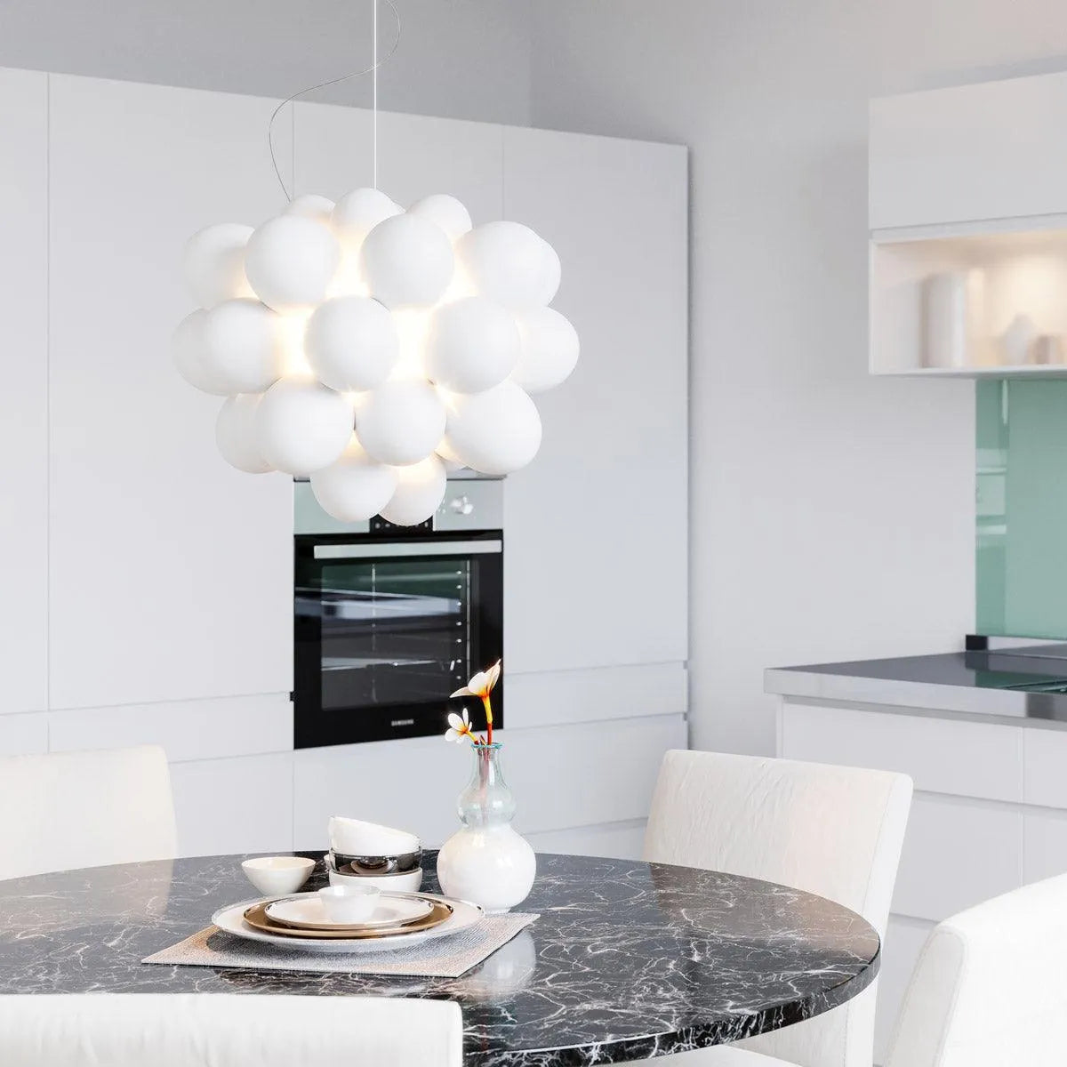 Glazen hanglamp by rydens gross modern wit opaal glas