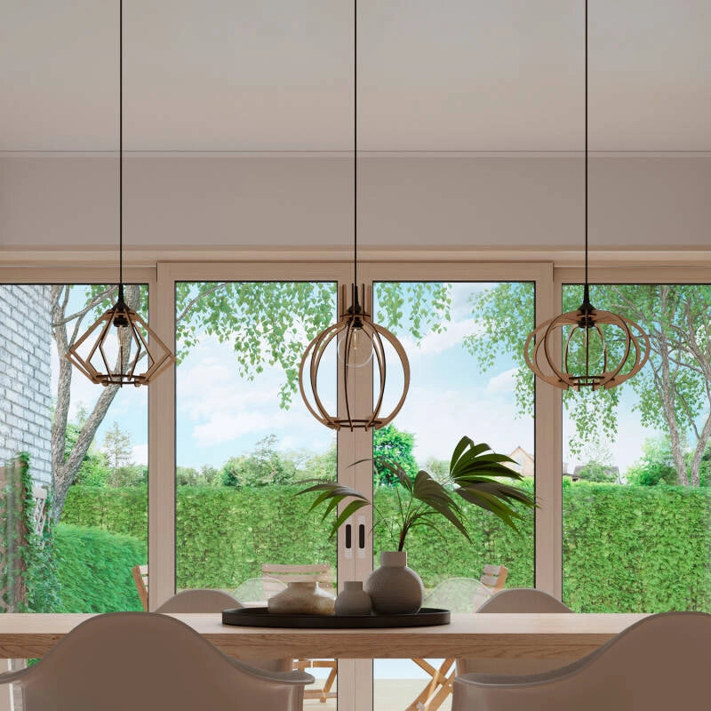 Hanglamp hout e27 fitting Mande 30 cm