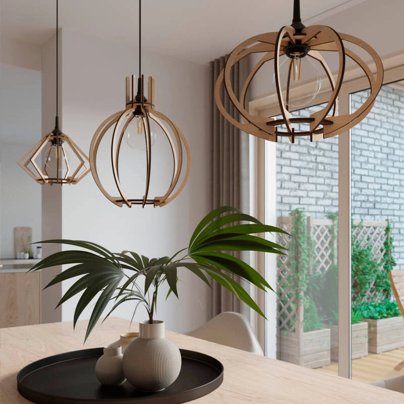 Hanglamp hout e27 fitting Mande 30 cm