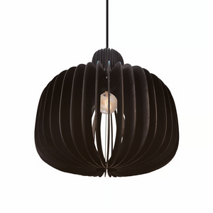 Hanglamp hout zwart 'Hazo' E27 fitting 43 cm