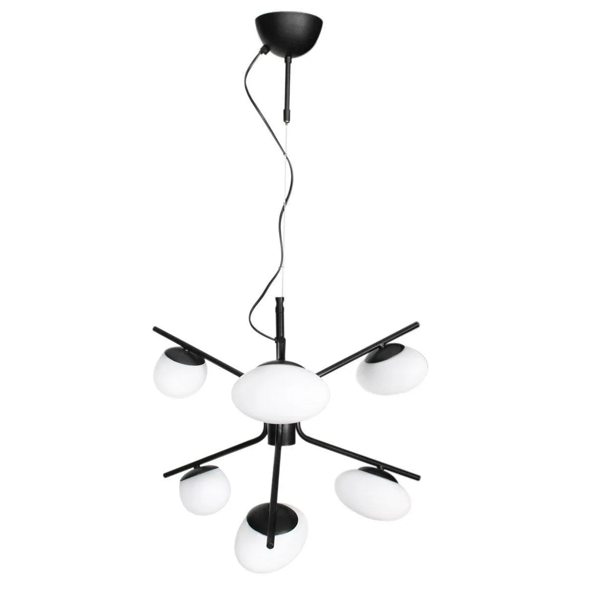Hanglamp zwart opaal glas design modern by rydens imperia