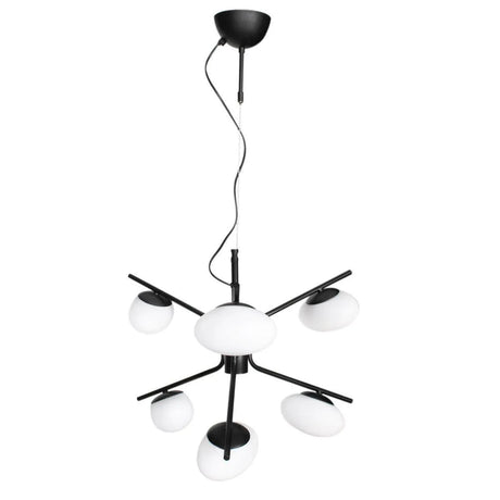 Hanglamp zwart opaal glas design modern by rydens imperia