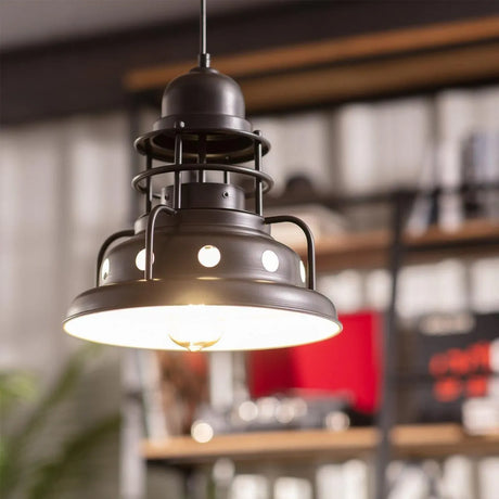 Hanglamp zwart industrieel e27 fitting