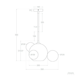 Hanglamp modern goud met opaalglas E27 fitting 'Kenji' - FOIR