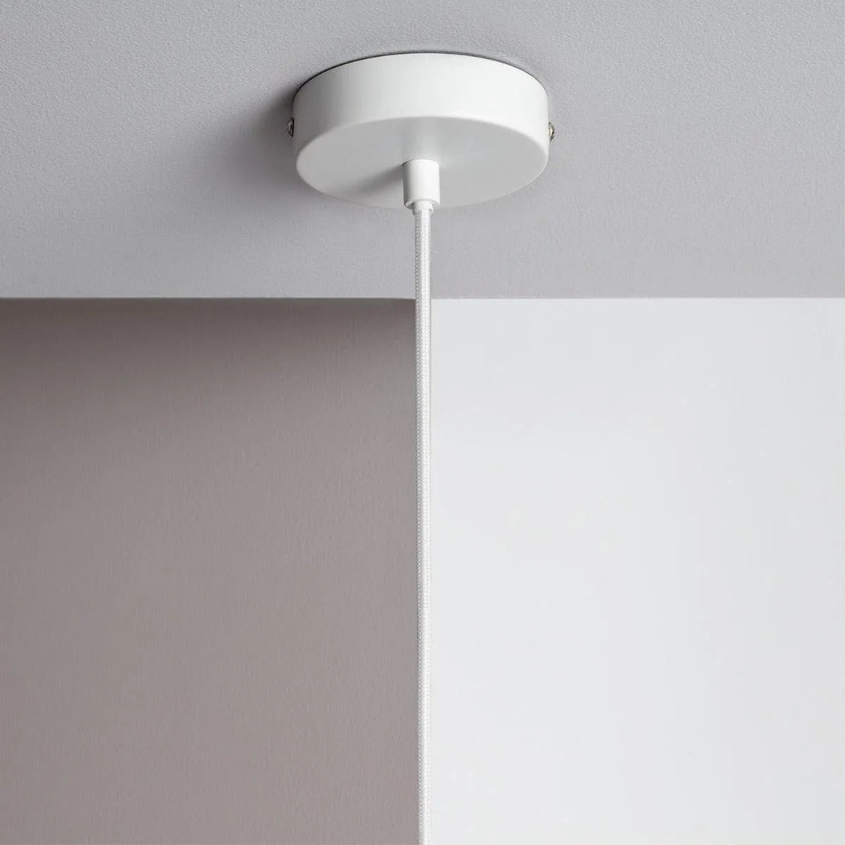 Hanglamp design 'Mawa' e27 fitting metaal hout wit 260mm - FOIR