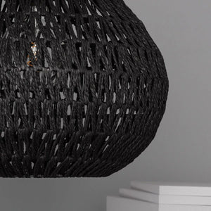 Stoffen snoer touw lamp e27 fitting rond