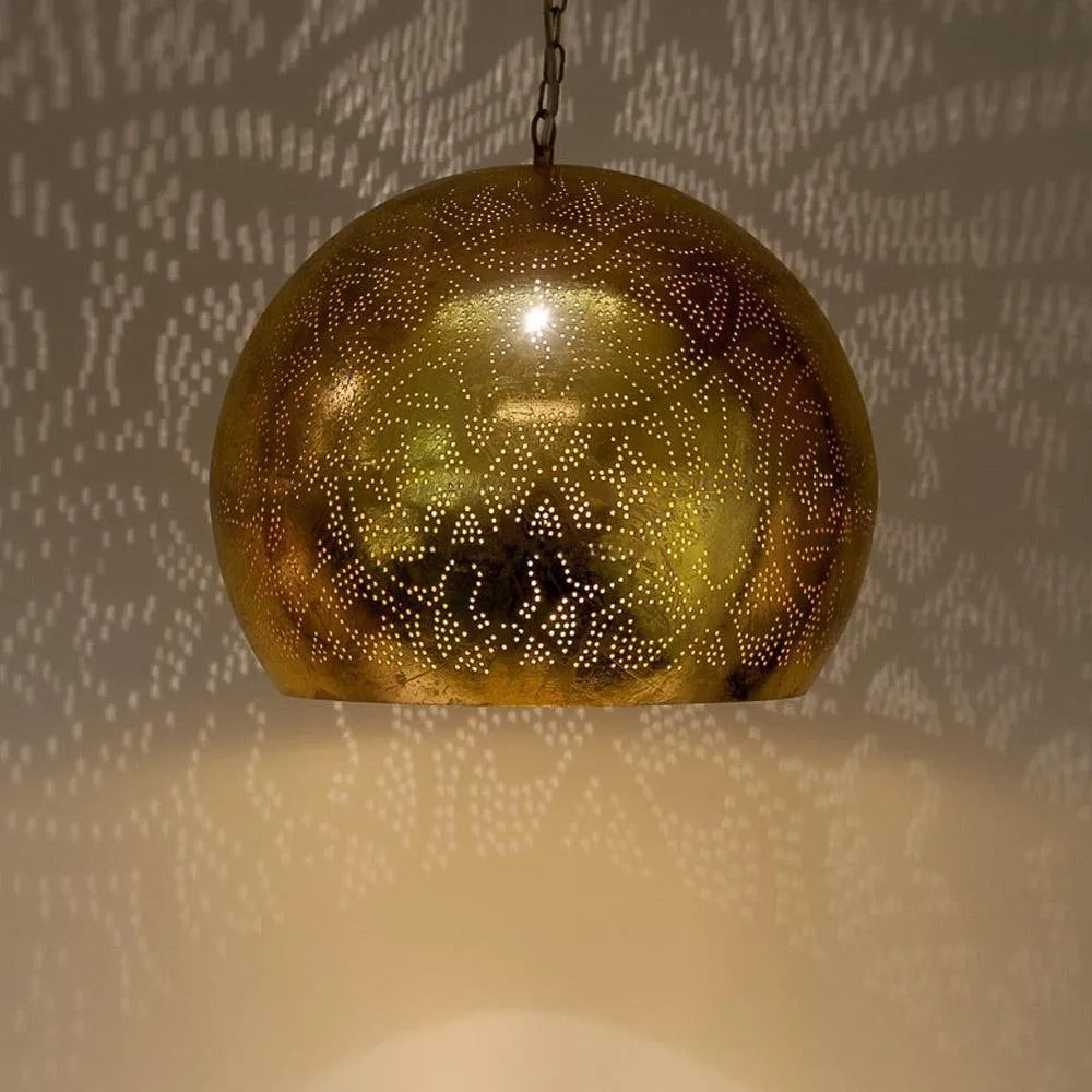 Hanglamp marokkaanse E27 fitting modern 400mm bladgoud modern