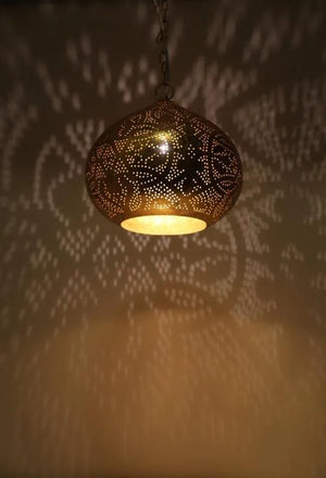 Oosterse hanglamp goud e27 fitting modern 230mm