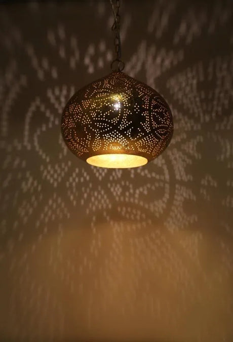 Oosterse hanglamp goud e27 fitting modern 230mm