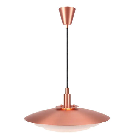 Hanglamp scandinavisch opaal 'Bretagne 38' Nordlux G9 fitting koper modern 380mm - FOIR