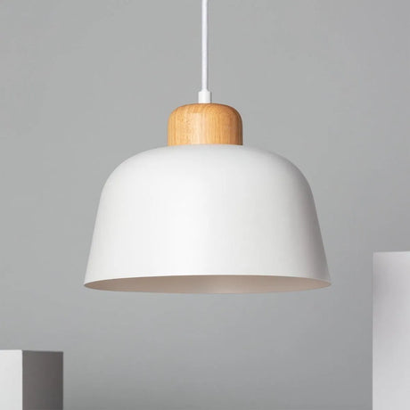 Hanglamp hout metaal design led lamp e27 fitting