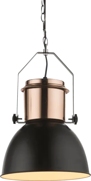 Hanglamp zwart koper industrieel verlichting e27 fitting