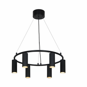 Hanglamp Zwart kroonluchter modern rond Vico 54 cm