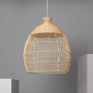Hanglamp modern rotan bruin 'Futan' gevlochten modern e27 fitting 50 cm - FOIR
