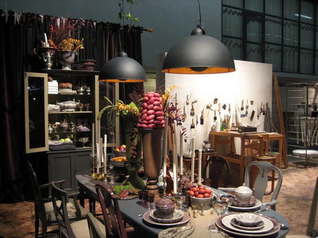 grote hanglamp mat zwart met gouden binnenkant by rydens 2822330-4000