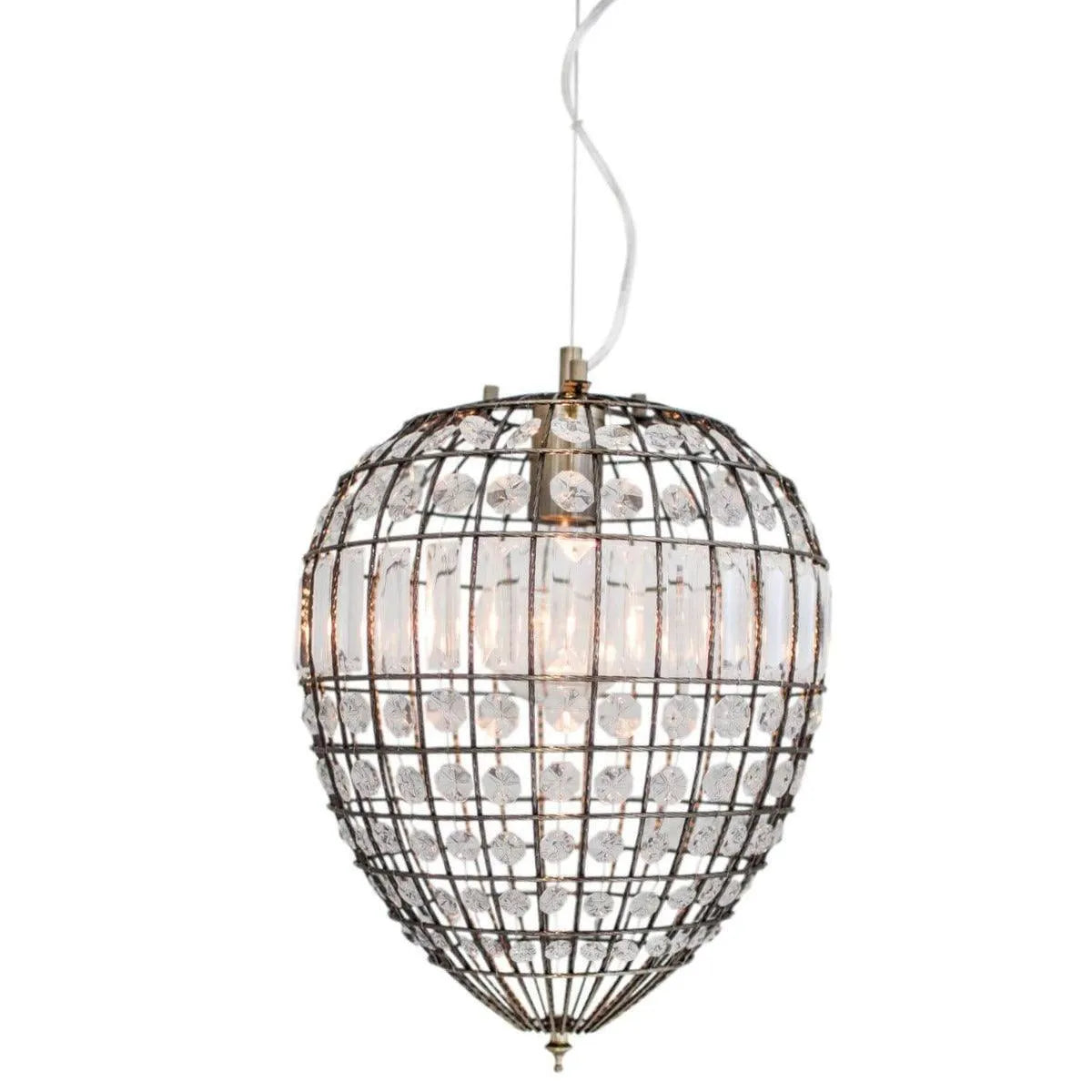 Hanglamp glas 'Amadeus' By Rydens antiek E27 fitting 30 cm - FOIR