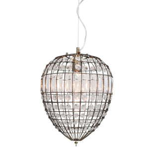 Hanglamp glas 'Amadeus' By Rydens antiek E27 fitting 30 cm - FOIR