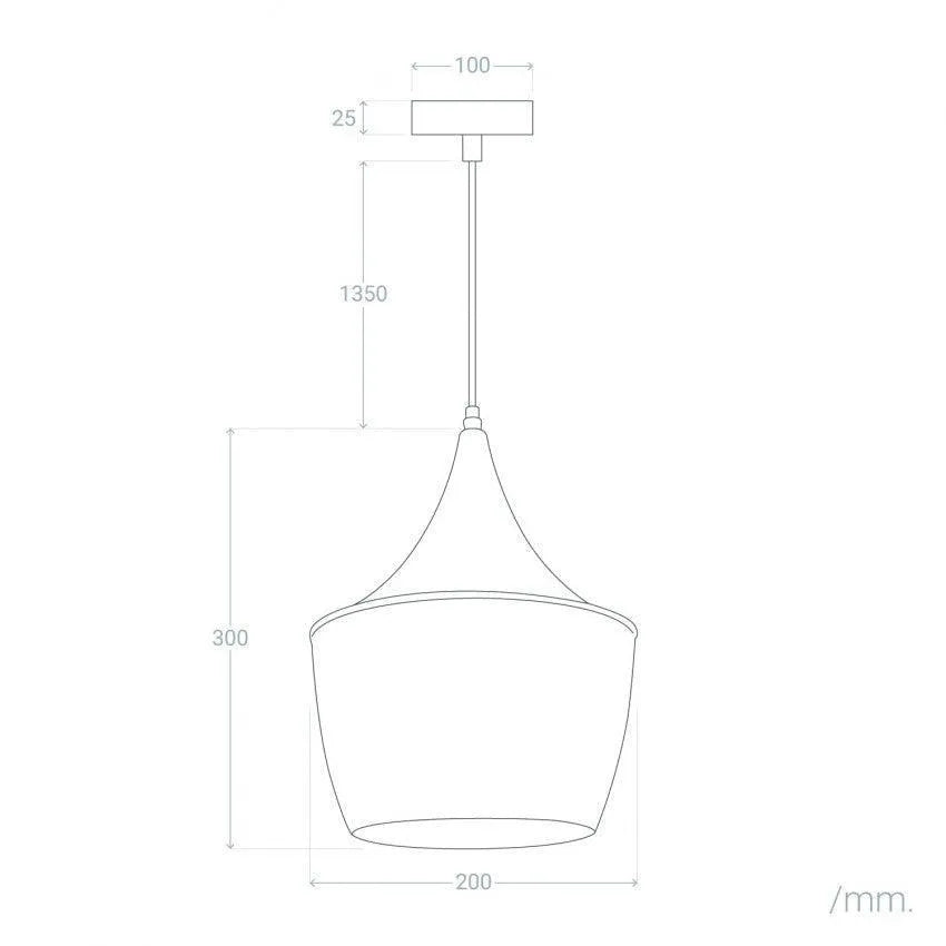 Retro hanglamp zwart goud e27 fitting design