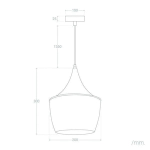 Retro hanglamp zwart goud e27 fitting design