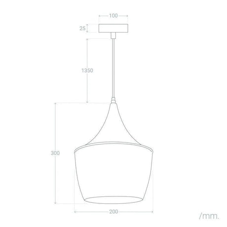 Retro hanglamp zwart goud e27 fitting design