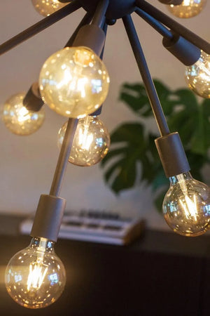 Design hanglamp groot rond metaal led lamp