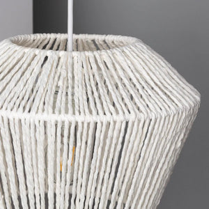 Witte hanglamp gevlochten touw hanglamp e27 fitting
