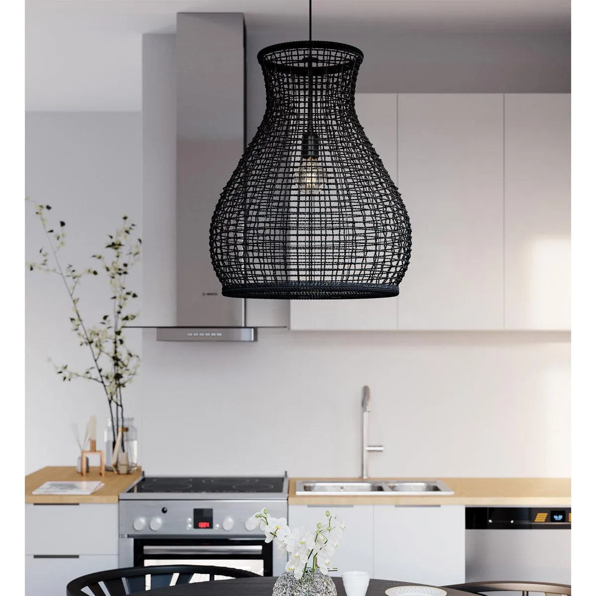 zeegras lamp By rydens seagrass modern e27 fitting rond led lamp 