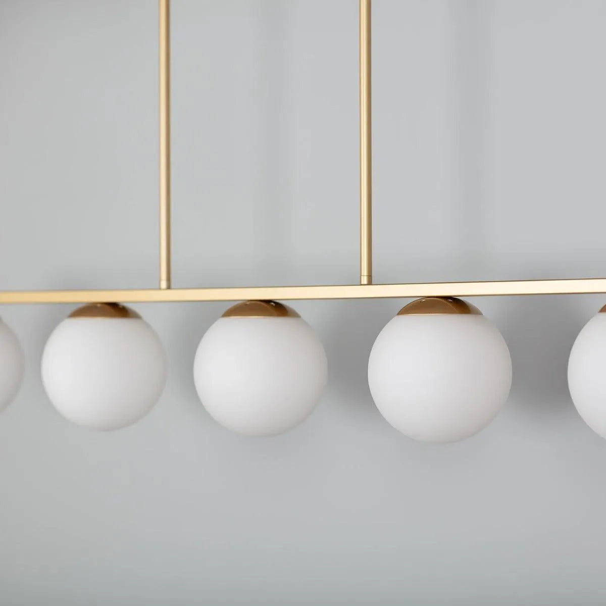 Hanglamp messing modern 'Bokor' e27 fitting opaal glas 115cm - FOIR