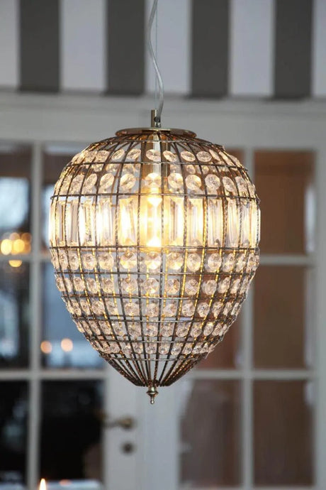 Glazen hanglamp modern rond e27 fitting