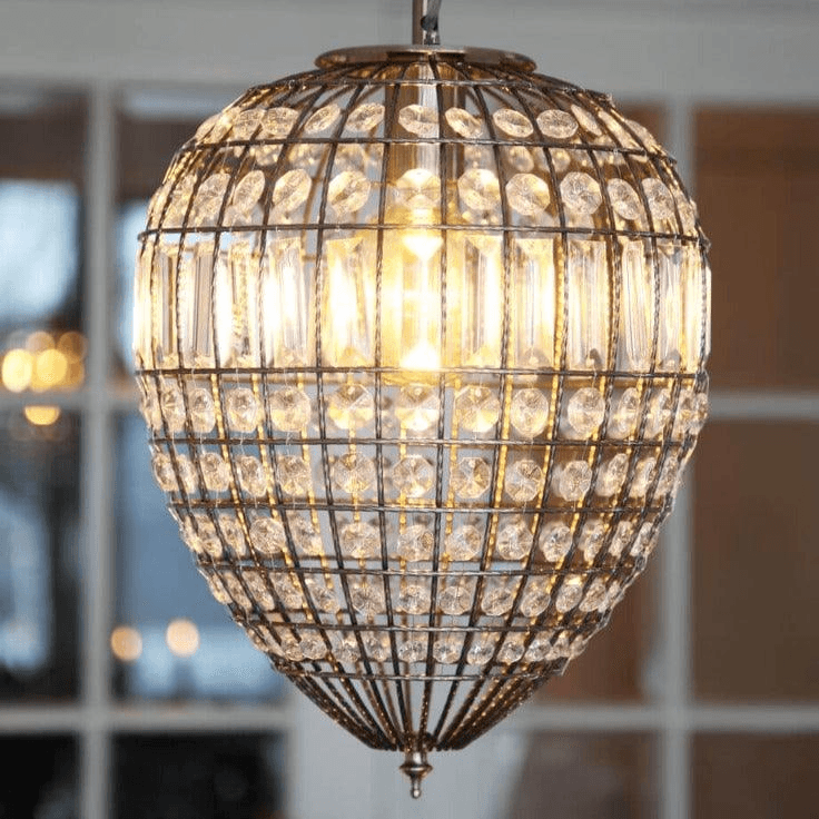 Hanglamp glas 'Amadeus' By Rydens antiek E27 fitting 30 cm - FOIR