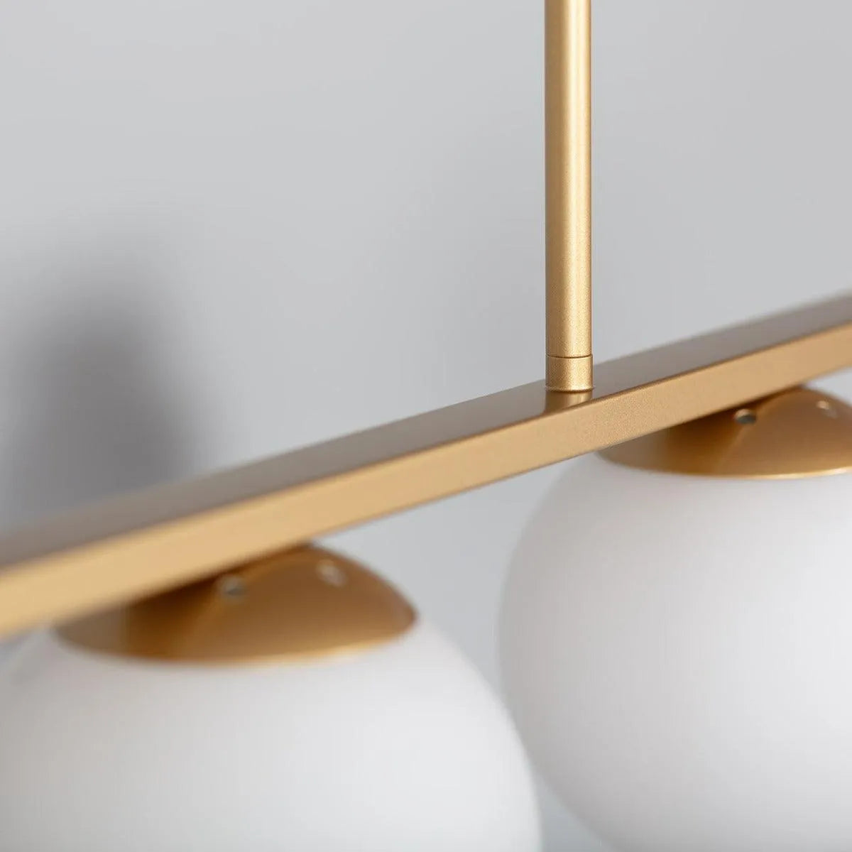 Hanglamp messing modern 'Bokor' e27 fitting opaal glas 115cm - FOIR