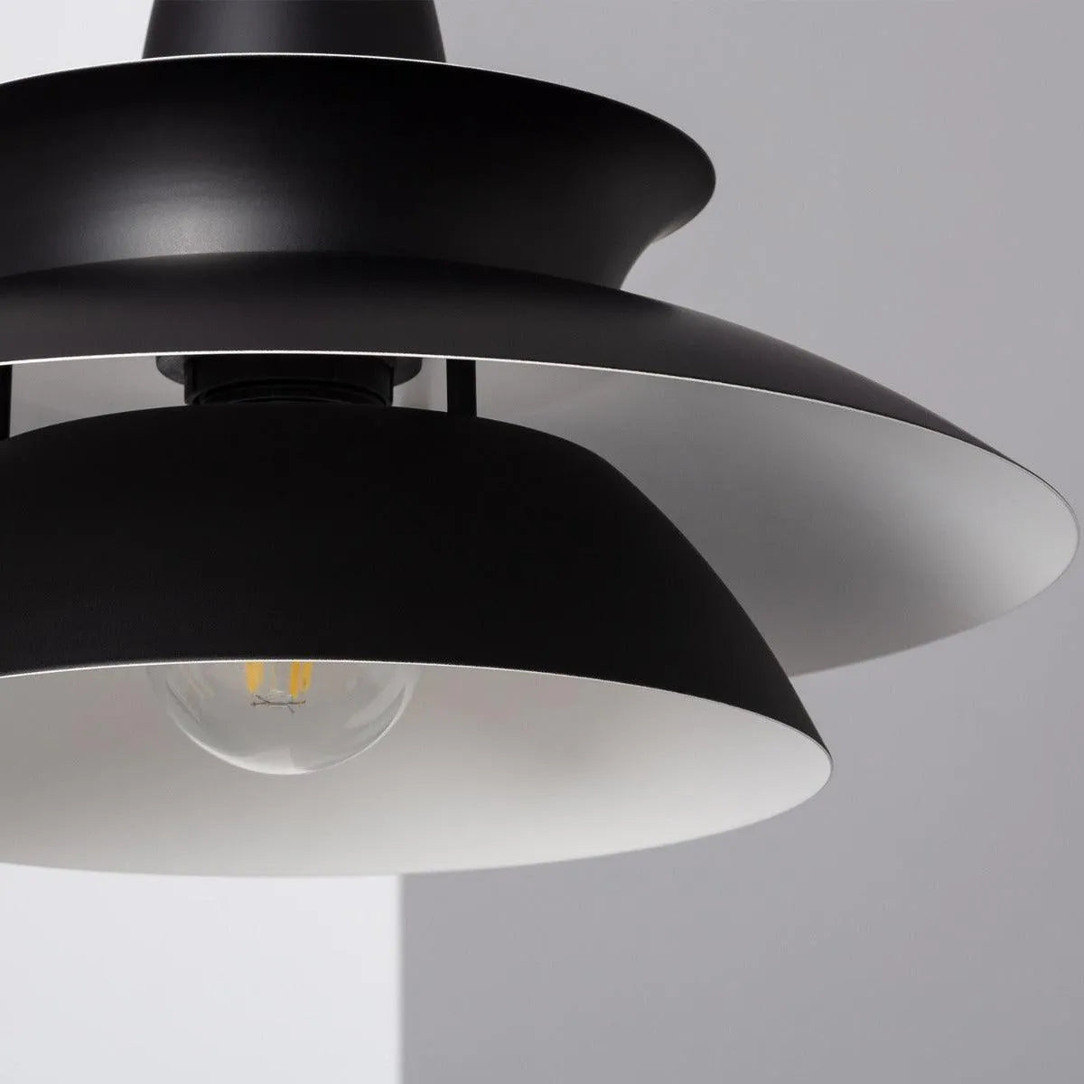 Retro led lamp modern e27 fitting 335mm zwart wit