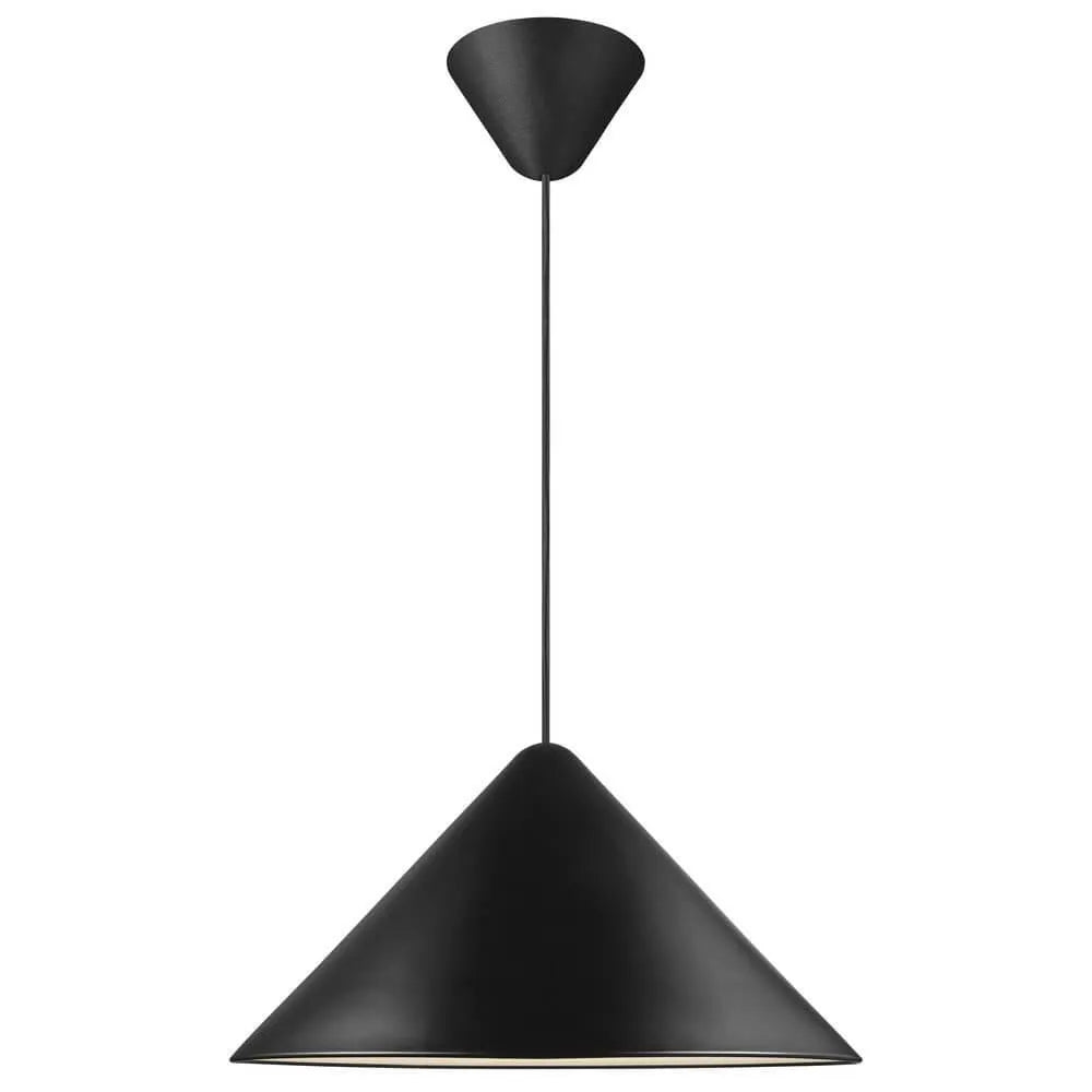 Brede hanglamp zwart nordlux nono metaal e27