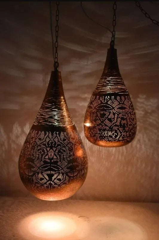 Marokkaanse hanglamp E14 fitting zwart goud oosters 