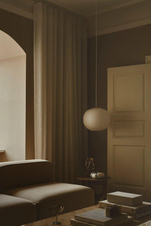 Hanglamp messing & opaalglas E27 fitting 'Navone' DFTP 40 cm - FOIR