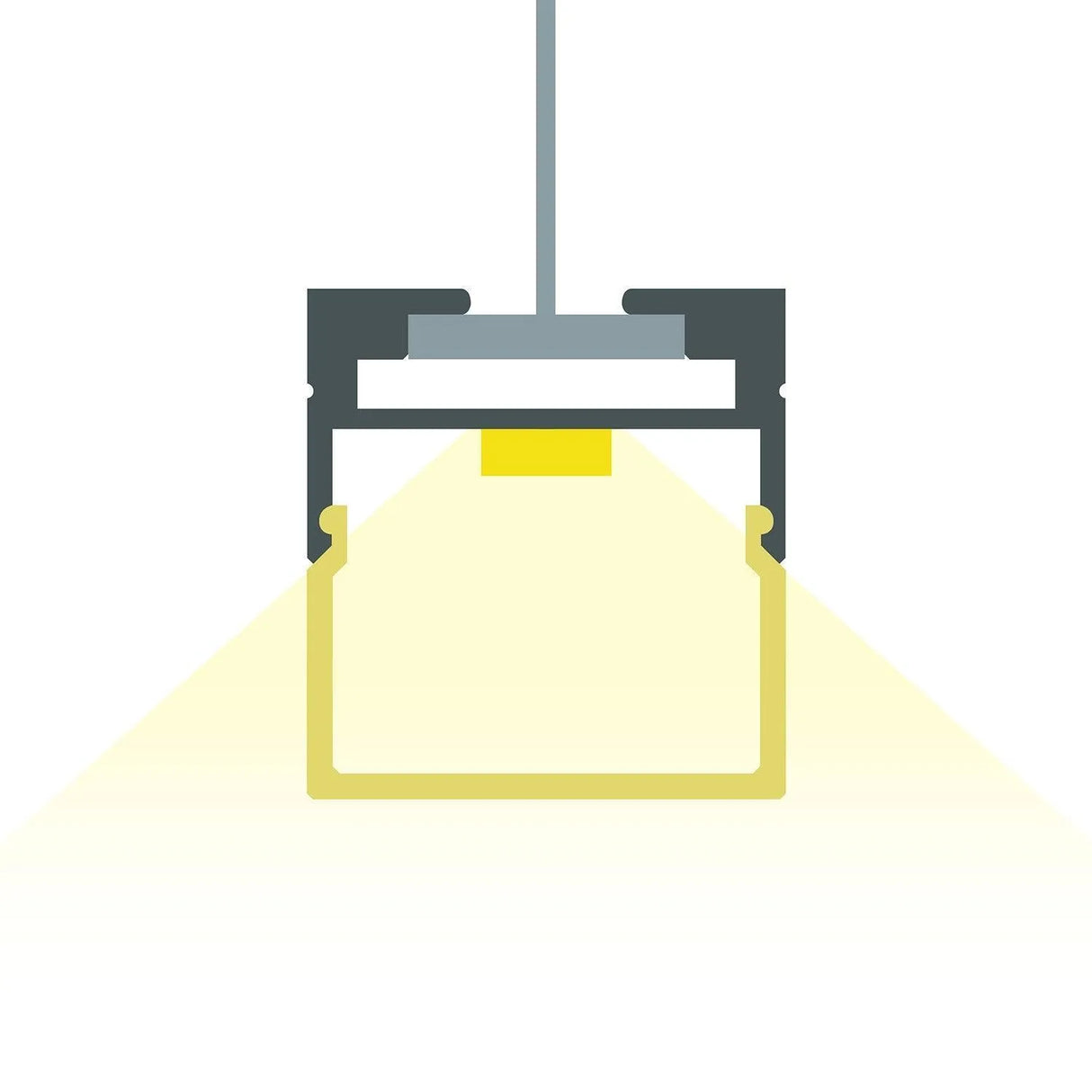 Aluminium led strip ophangen modern led lamp