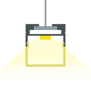 Aluminium led strip ophangen modern led lamp
