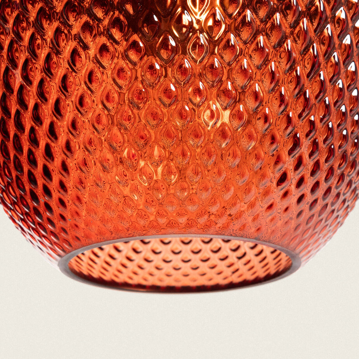 Hanglamp Rood Glas E27 rond 20 cm