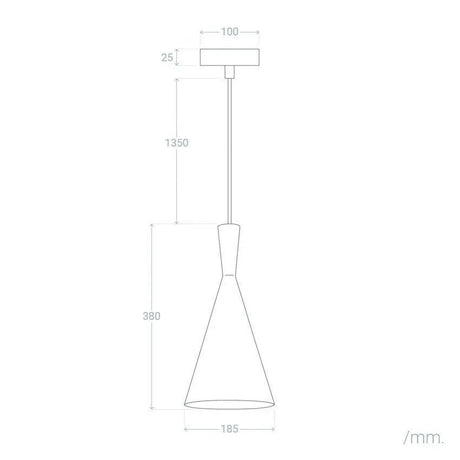 Hanglamp retro 'Atkin' E27 fitting metaal design 38 cm - FOIR